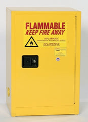 Fisher Scientific Flammable Liquid Safety Storage Cabinet Floor Standing Steel 1 Shelf True Lock