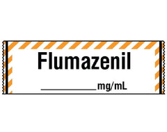 Shamrock Scientific Drug Label Shamrock Anesthesia Label Tape Flumazenil_mg/mL Orange / White 1/2 X 1 Inch - M-987163-4894 - Roll of 1
