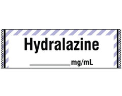 Shamrock Scientific Drug Label Shamrock Anesthesia Label Tape Hydralazine_mg/mL Violet / White 1/2 X 1 Inch - M-987164-4147 - Roll of 1