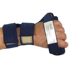 Fabrication Enterprises Contracture Hand Splint ComfySplints™ C-Grip Foam / Terry Cloth / Steel Left Hand Blue Medium