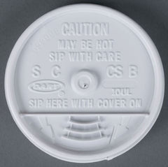 RJ Schinner Co Lid Dart® Solo® White, Sip Through, Plastic