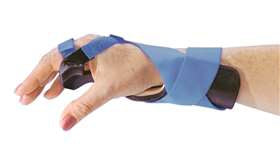 Alimed Ulnar Deviation Wrist Splint Alimed® Long Right Hand Black / Blue Small