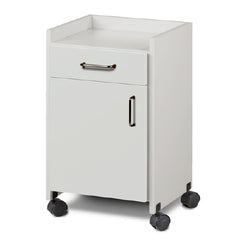 Clinton Industries Bedside Cabinet Mobile Laminate 1 Drawer 1 Shelf