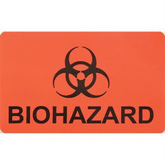 Market Lab Inc Pre-Printed Label Warning Label Red Paper Biohazard Black Biohazard 1-3/4 X 2-3/4 Inch - M-989265-3874 - Pack of 1000