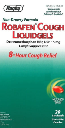 Major Pharmaceuticals Cold and Cough Relief Robafen 15 mg Strength Gelcap 20 per Box