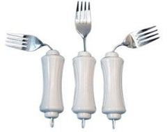 Alimed Soup Spoon UBend-It™ Built-Up Handle White Stainless Steel