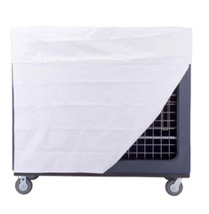 R & B Wire Products Cart Cover White Vinyl 12 X 31 X 60 Inch / 31 X 44 X 60 Inch (Flap Down) Hook and Loop Closure
