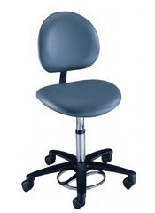 The Brewer Company Surgeon Stool Millennium Series Pneumatic Height Adjustment 5 Casters Gun Metal