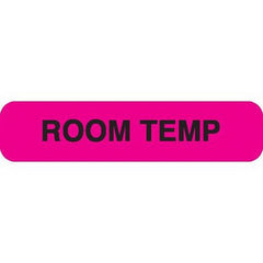 Market Lab Inc Pre-Printed Label Laboratory Use Pink Paper ROOM TEMP Black Temperature Control 37-100 X 11-31/50 Inch - M-989572-3157 - Pack of 1000