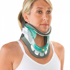 Patterson Medical Supply Rigid Cervical Collar Aspen® Vista® Preformed Adult One Size Fits Most Two-Piece / Trachea Opening Adjustable Height