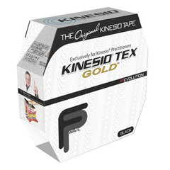 Fabrication Enterprises Kinesiology Tape Kinesio® Tex Gold™ FP Water Resistant Cotton 2 Inch X 34 Yard Black NonSterile