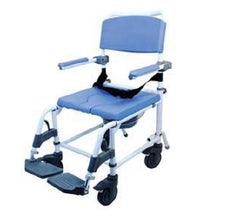 Alimed Commode / Shower Chair Healthline® Flip-Back Arm Aluminum Frame With Backrest 26-1/4 Inch Seat Width