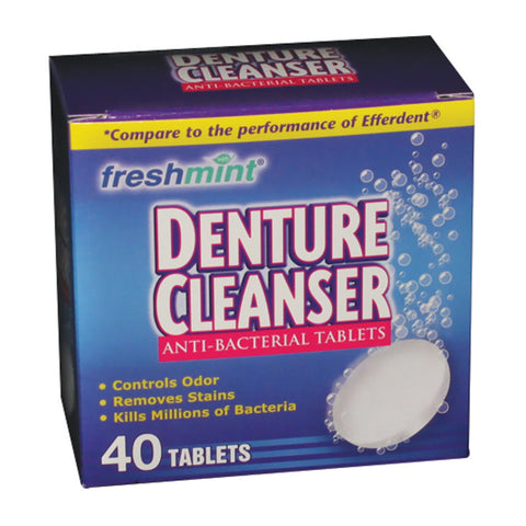 NWI Freshmint Denture Cleanser Antibacterial Tablets AM-99-DENT40