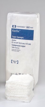 Cardinal USP Type VII Fluff Dressing Kerlix™ Fluff Dried Woven Gauze 12-Ply 6 X 6-3/4 Inch Rectangle NonSterile