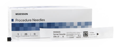 Spinal Needle McKesson Quincke Style 22 Gauge 3 Inch - M-992549-2004 - Case of 100