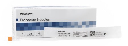 Spinal Needle McKesson Quincke Style 25 Gauge 3-1/2 Inch - M-992551-1920 - Case of 100