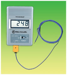 PANTek Technologies LLC Digital Thermometer Fisherbrand™ Traceable® Fahrenheit / Celsius -58° to +1382°F (-50° to +750°C) Type K Beaded Probe Handheld Battery Operated