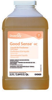 Lagasse Deodorizer Diversey™ Good Sense® HC Liquid Concentrate 2.5 Liter Bottle Green Apple Scent - M-993012-2711 - Case of 2