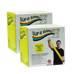 Fabrication Enterprises Exercise Resistance Band Sup-R Band® Twin-Pak® Yellow 5 Inch X 50 Yard X-Light Resistance