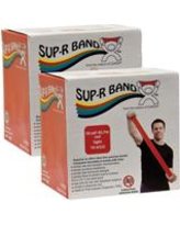 Fabrication Enterprises Exercise Resistance Band Sup-R Band® Twin-Pak® Red 5 Inch X 50 Yard Light Resistance
