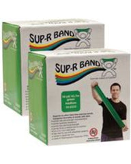 Fabrication Enterprises Exercise Resistance Band Sup-R Band® Twin-Pak® Green 5 Inch X 50 Yard Medium Resistance