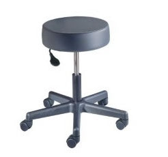 The Brewer Company Exam Stool Pneumatic Height Adjustment Blue
