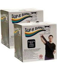 Fabrication Enterprises Exercise Resistance Band Sup-R Band® Twin-Pak® Black 5 Inch X 50 Yard X-Heavy Resistance