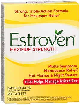 I Health Inc Dietary Supplement for Menopause Estroven® Black Cohosh Root Extract / Soy Isoflavones / Estroven Herbal Energy Blen 80 mg - 60 mg - 145 mg Strength Capsule 28 per Box