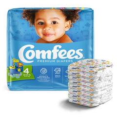 Attends Healthcare Products Unisex Baby Diaper Comfees® Size 4 Disposable Moderate Absorbency - M-993246-2259 - Case of 124