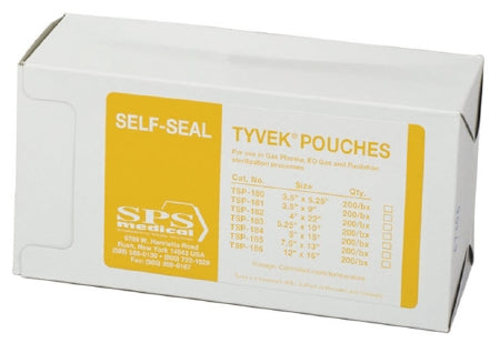 SPS Medical Supply Sterilization Pouch Tyvek® Ethylene Oxide (EO) Gas / Gas Plasma / Irradiation 7-1/2 X 13 Inch Self Seal Heavy Gauge Tyvek® Material