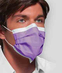 SPS Medical Supply Procedure Mask Isofluid™ Pleated Earloops One Size Fits Most Lavender NonSterile ASTM Level 1