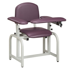 Clinton Industries Blood Drawing Chair Lab X Series Single Adjustable Flip Up Armrest Slate Blue