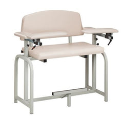 Clinton Industries Blood Drawing Chair Lab X Series Extra Tall / Wide Double Adjustable Flip Up Armrests Desert Tan