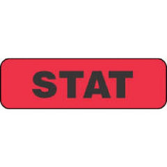 PDC Healthcare Pre-Printed Label PDC® Advisory Label Red Paper STAT Black Alert Label 3/8 X 1-1/4 Inch - M-993716-3614 - Roll of 1000