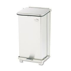 Rubbermaid® Commercial Defenders Biohazard Step Can, Square, Steel, 6.5 gal, Stainless Steel