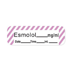 Precision Dynamics Drug Label PDC® Anesthesia Label Esmolol_mg/mL Date_Time_Int_ Violet / White 1/2 X 1-1/2 Inch - M-994596-2877 - Roll of 1