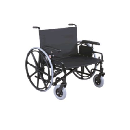 Graham-Field Bariatric Wheelchair Regency XL 2000 Heavy Duty Full Length Arm Removable Arm Style Swing-Away Elevating Legrest Black Upholstery 32 Inch Seat Width 700 lbs. Weight Capacity