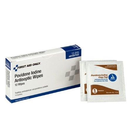 Acme United PVP Prep Pad 10% Strength Povidone-Iodine Individual Packet Medium NonSterile