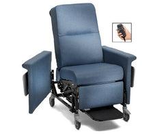 Champion Manufacturing Transport Power Recliner 85P Series Cranberry 5 Inch Thermoplastic Casters