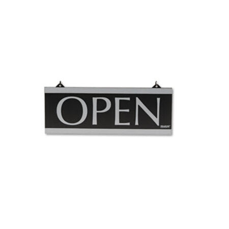 Headline® Sign Century Series Reversible Open/Closed Sign, w/Suction Mount, 13 x 5, Black