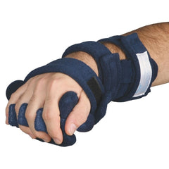 Alimed Hand Orthosis with Finger Separators Comfy™ Standard Foam / Terry Cloth / Wire Left or Right Hand Blue One Size Fits Most