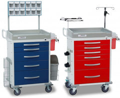 Detecto Scale Treatment Cart Detecto® Rescue Series Aluminum 22 X 28 X 42 Inch Blue