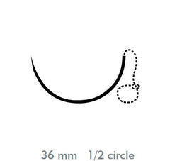 Suture with Needle Quill Variable Loop Device, Monoderm Absorbable Uncoated Undyed Suture Barbed Monofilament Polyglycolic Acid / PCL Size 0 20 cm Suture 1-Needle 36 mm Length 1/2 Circle Taper Point Needle