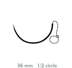 Suture with Needle Quill Variable Loop Device, Monoderm Absorbable Uncoated Violet Suture Barbed Monofilament Polyglycolic Acid / PCL Size 0 20 cm Suture 1-Needle 36 mm Length 1/2 Circle Taper Point Needle