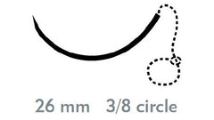 Suture with Needle Quill Variable Loop Device Absorbable Uncoated Violet Suture Barbed Monofilament PDO (Polydioxanone) Size 0 20 cm Suture 1-Needle 26 mm Length 3/8 Circle Reverse Cutting Needle