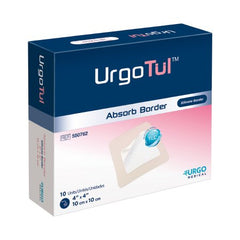 Urgo Medical North America LLC Silicone Foam Dressing UrgoTul 4 X 4 Inch Square Silicone Adhesive with Border Sterile
