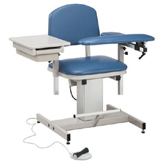 Clinton Industries Blood Drawing Chair Power Series Padded Flip Up Arm Warm Gray