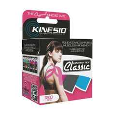 Fabrication Enterprises Kinesiology Tape Kinesio® Tex Classic Water Resistant Cotton 2 Inch X 4-2/5 Yard Red NonSterile