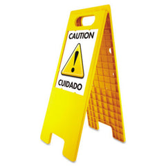 Headline® Sign Floor Tent Sign, Doublesided, Plastic, 10 1/2" x 25 1/2", Yellow