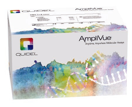 Quidel Test Kit AmpliVue® HSV 1+2 Molecular Diagnostic Herpes Simplex Virus Cutaneous and Mucocutaneous Lesion Sample 16 Tests